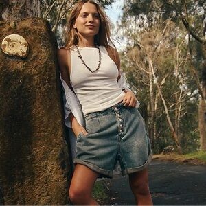 We The Free Button-Up Denim shorts